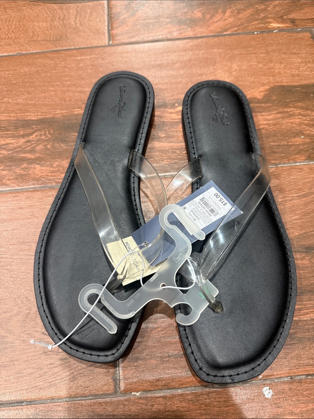 Universal Thread Black Clear Strap Women's Sandals
